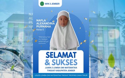 MIN 3 Jember Raih Juara II OMI Tingkat Kabupaten Jember, Go To OMI Provinsi Jawa Timur
